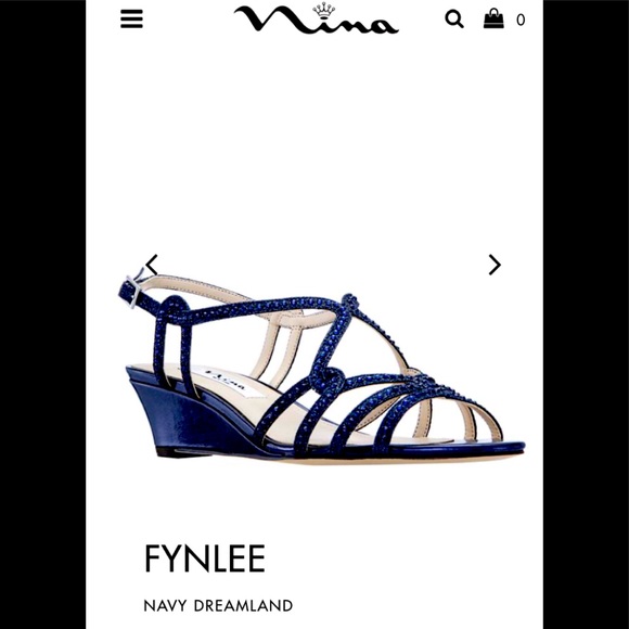 Nina navy wedge sandal - Size 5.5, Brand New. - Picture 1 of 5